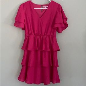 Fuschia flowy dress - NEVER WORN!